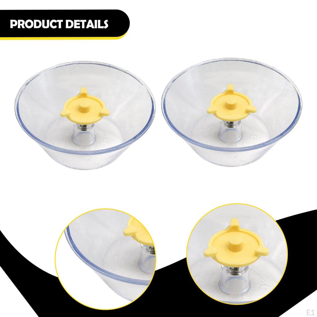 2Pcs Range Hood Oil Cups Catcher Box Easy to Clean Round Transparent Reusable Collector Kitchen