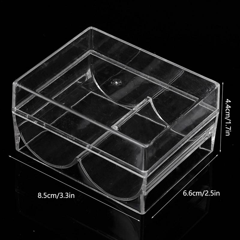 New High-quality Poker Chips Box Set Texas 40Pcs Chip Box Acrylic Transparent Portable B Accarat Tray Casinos Poker Chip Rack
