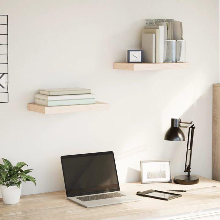 VidaXL Floating Shelves 2 Pcs 40x23.5x4 Cm Engineered Wood, Wall Shelf, Shelf Board, Wall Shelf for Room 4010683