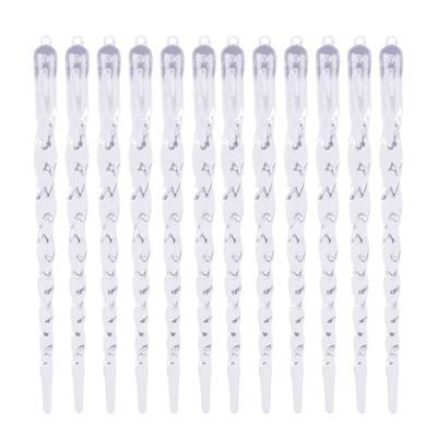 12pcs Icicle Ornaments Christmas Tree Ornaments With Cord For Winter Party Christmas Decor Holiday Decorations