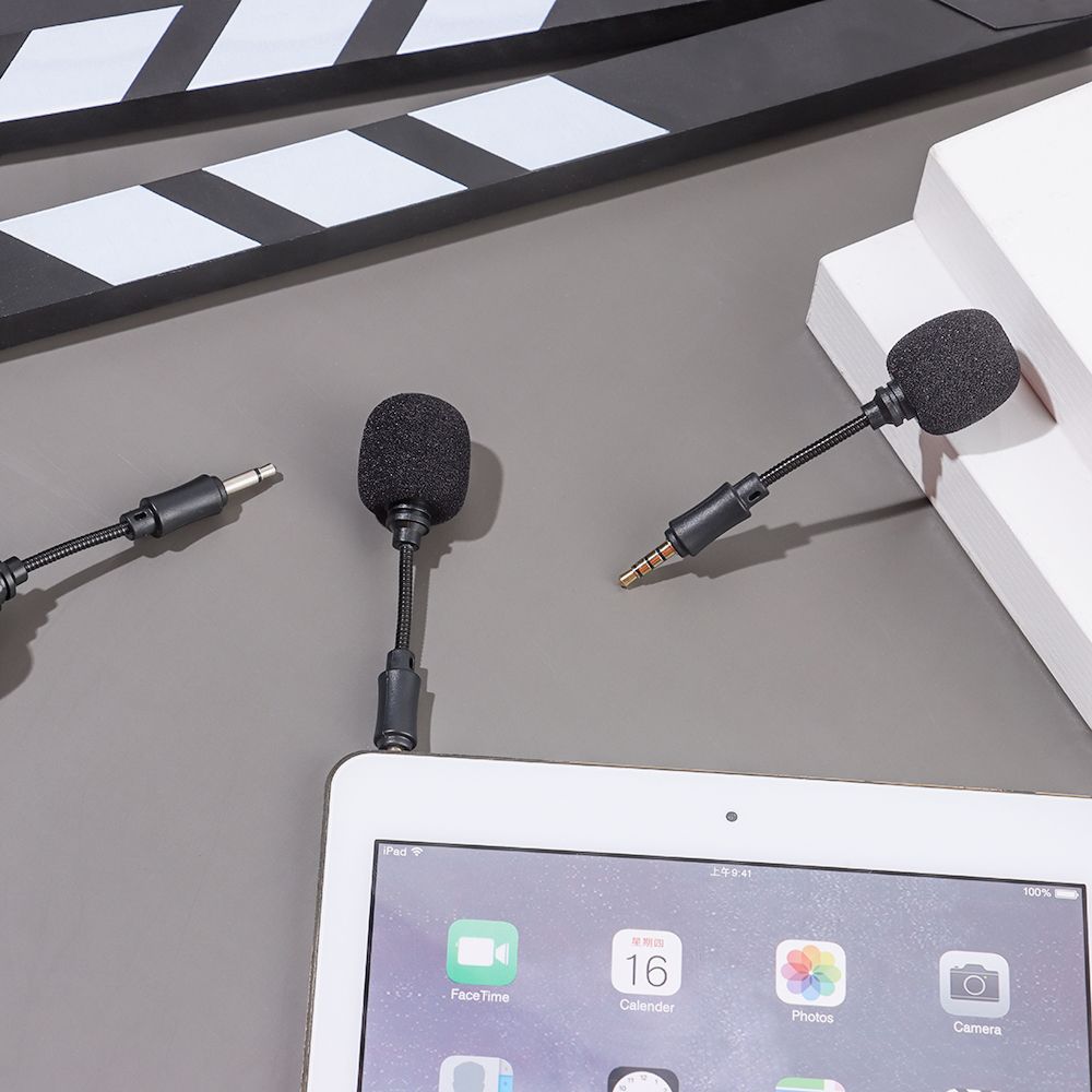 Smartphone Mobile Phone Studio Interview Microphone Recording Stereo Mic Mini Jack Microphone