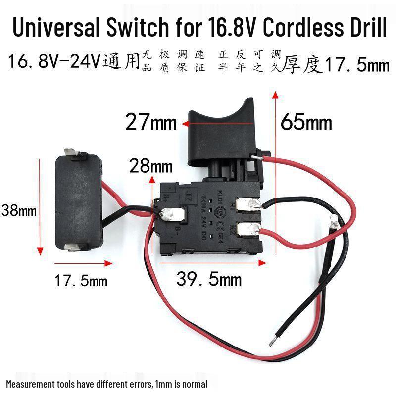 Universal Speed Control Switch for 12V-21V Handheld Electric Drills: Forward/Reverse Function for Charging Drill and Electric Wrench