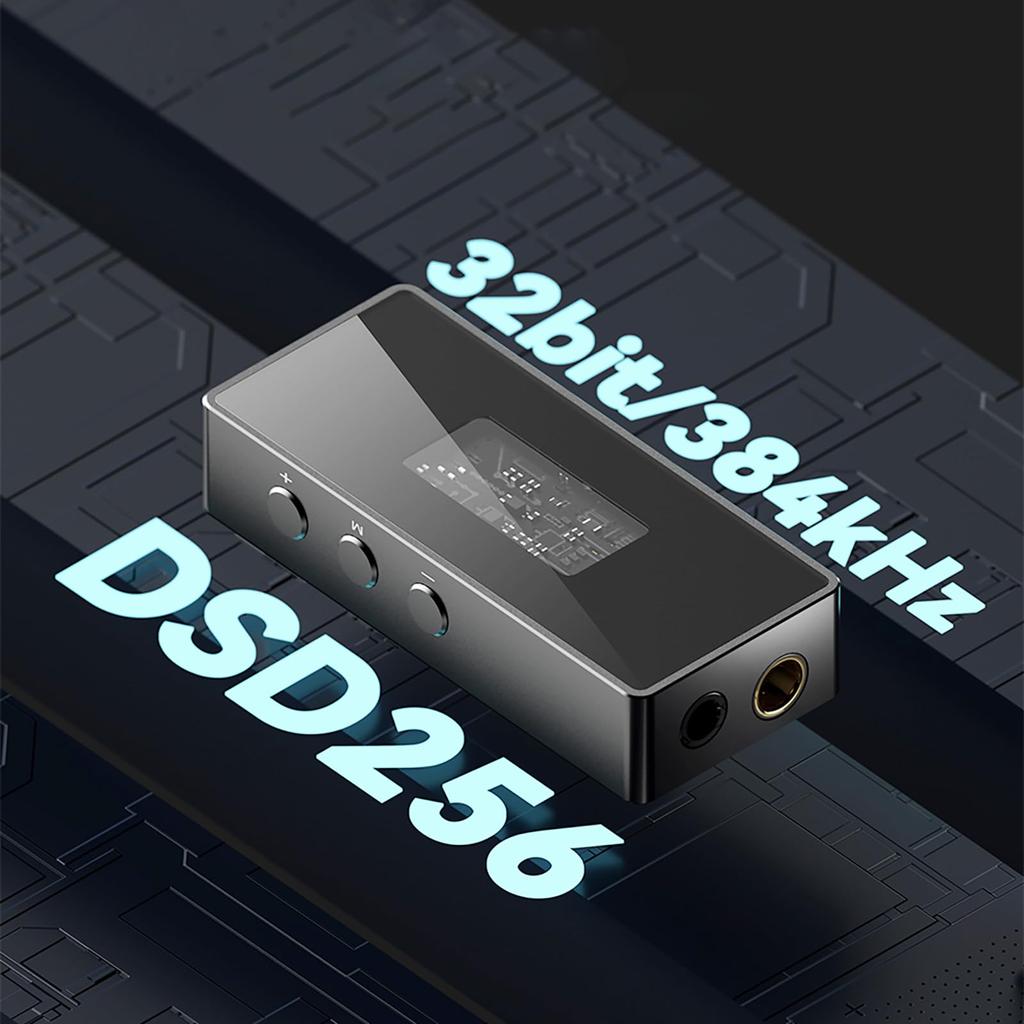 Linsoul TRN Black Pearl Portable HiFi Digital Audio Decoder High Performance DAC Decoding Dual Chip Supports PCM and Full Balanced Differential Output