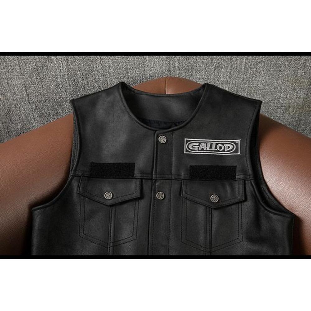 Tough Guy Super Thick First Layer Cowhide Matte Retro Nostalgic Leather Vest Locomotive Suit Men's Vest
