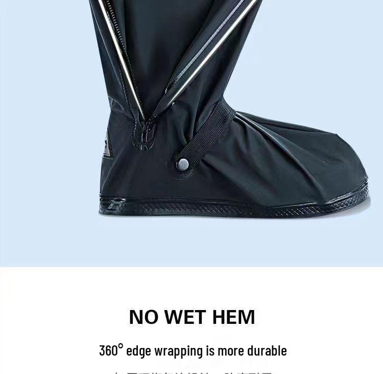 Waterproof Non-Slip High-Top Shoe Covers: Rain, Snow, & Sandproof Protection for Outdoor Cycling