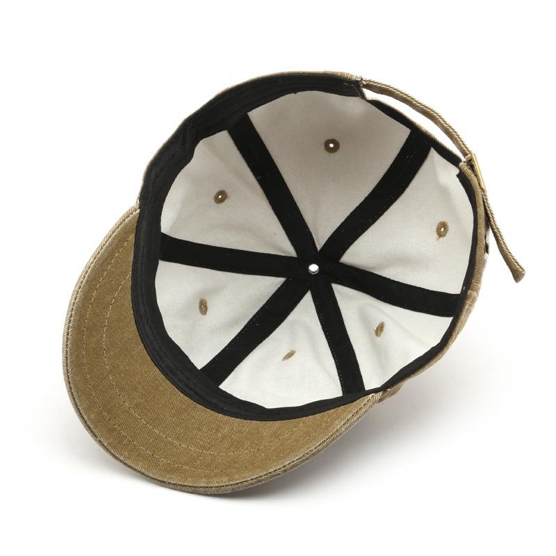 Fashion Baseball Cap Men's Solid Color Light Plate Short Brim Sun Hat Outdoor Sports Women's Sun Protection Visor Peaked Cap