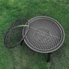 Portable Outdoor Round Fire Pit with Grill Net