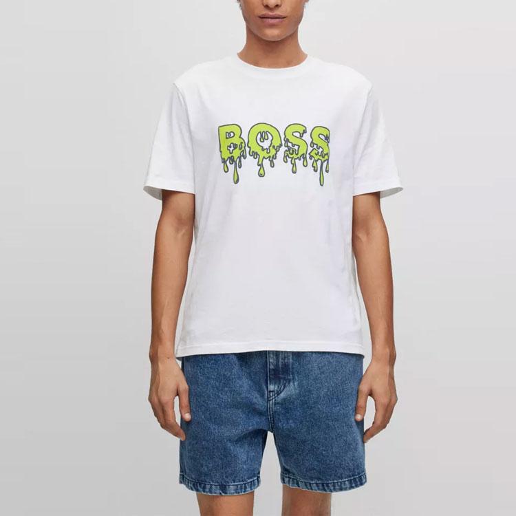 Hugo Boss Short Sleeved T Shirts Men's White 50491718-101