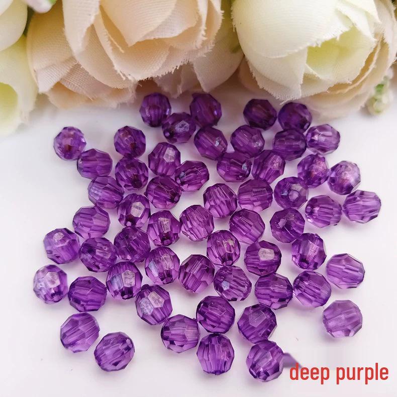 Transparent 6MM Faceted Acrylic Beads for DIY Crystal-Like Ornaments and Curtains