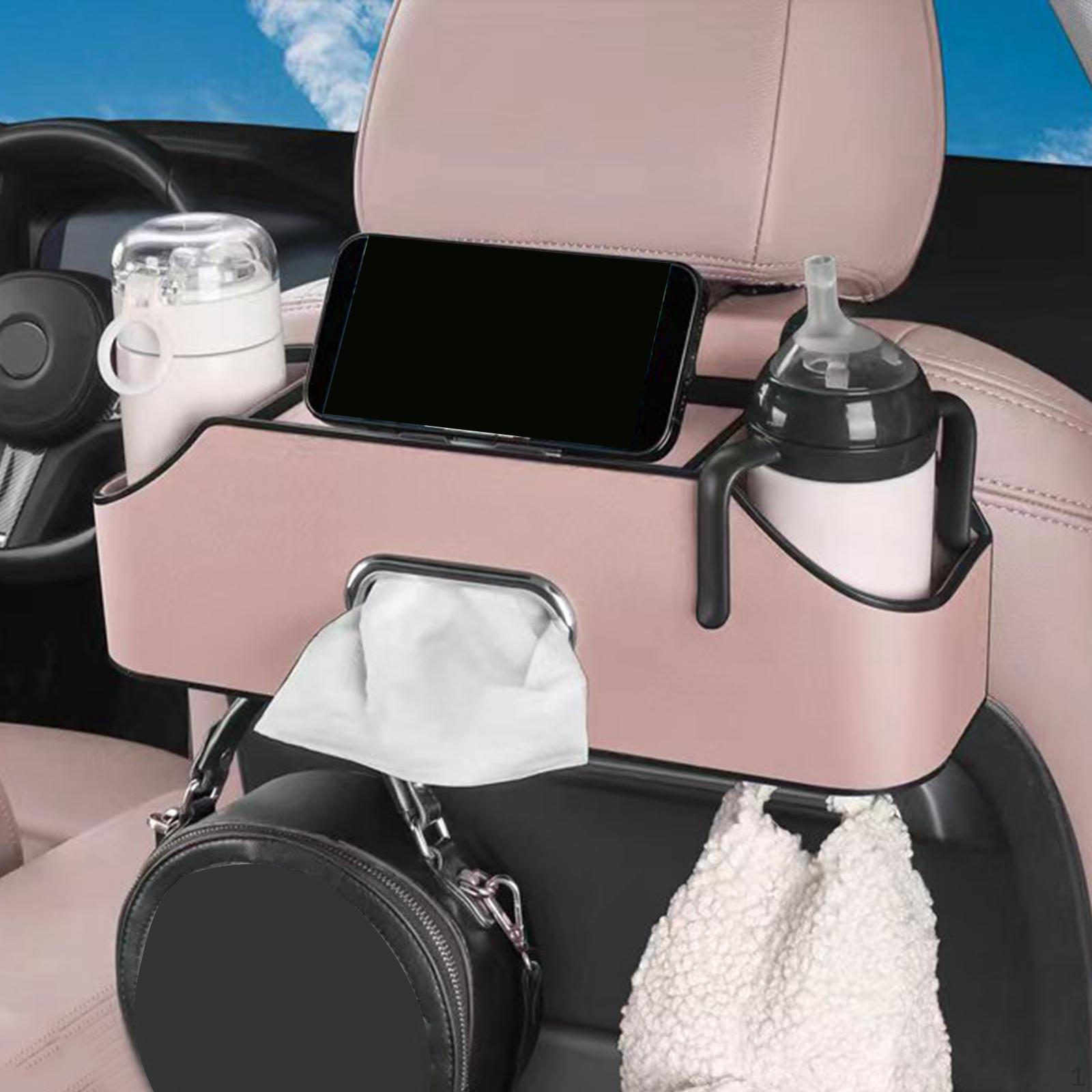 

Органайзер для спины с держателями для салфеток и стаканов розовый