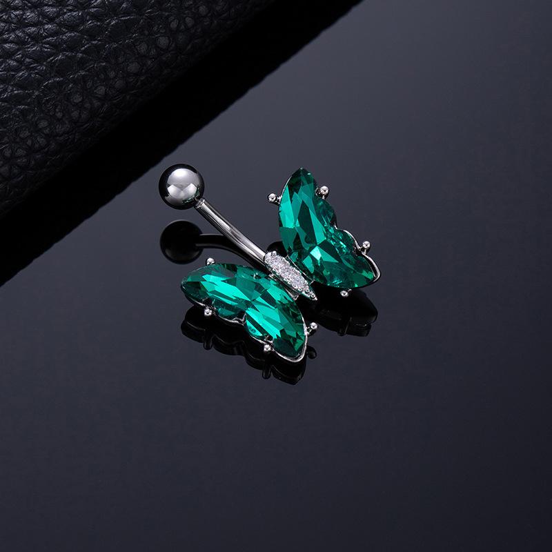 Stainless Steel Butterfly Belly Button Ring Navel Piercing Ring For Women Girls Sexy Belly Piercing Ring Body Jewelry