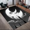 Soul Eater Flannel Pattern Square Carpet,Area Rug,Carpet Rug for Living Room Bedroom Sofa Playroom Decor,Non-slip Floor Mat
