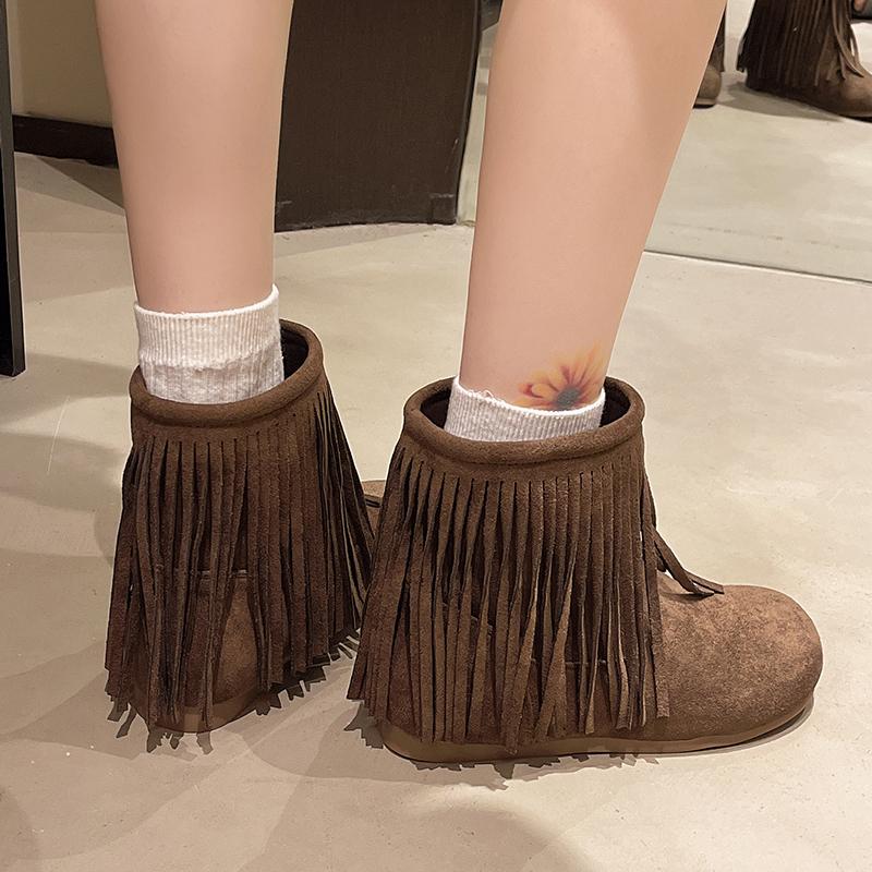 Fashion Flat Inside Heightening Fall Winter 2025 Casual Boots Small Booties