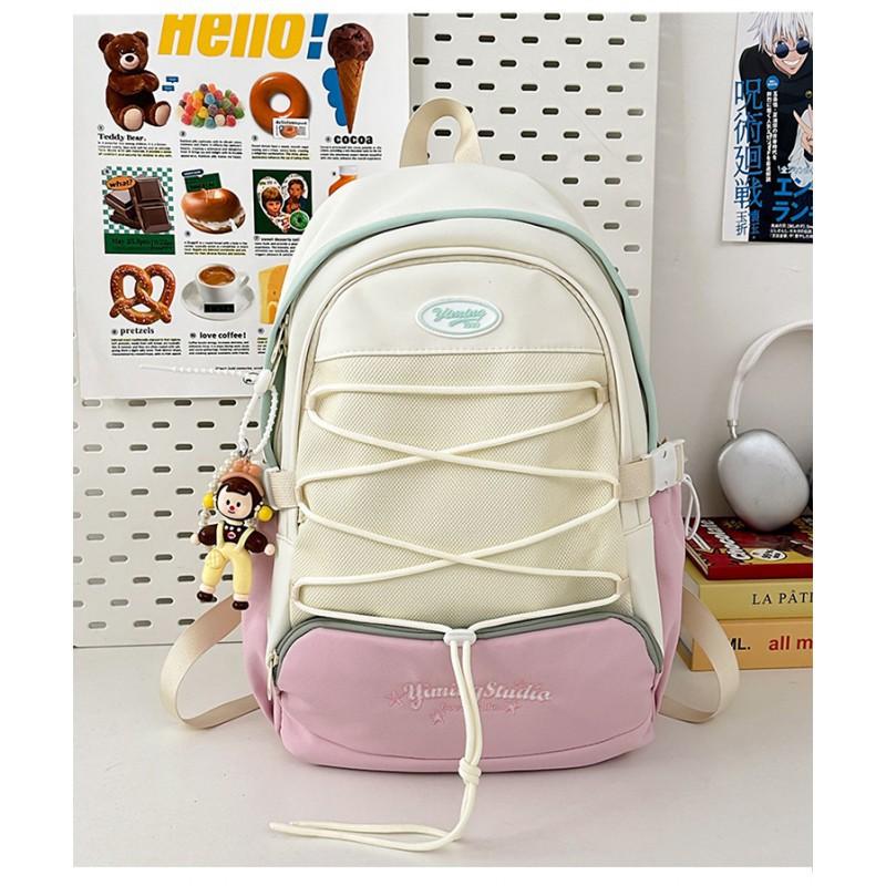 2025 New Japanese Backpack Simple Casual Korean Large Capacity Fresh Sweet Junior High School Student Schoolbag
