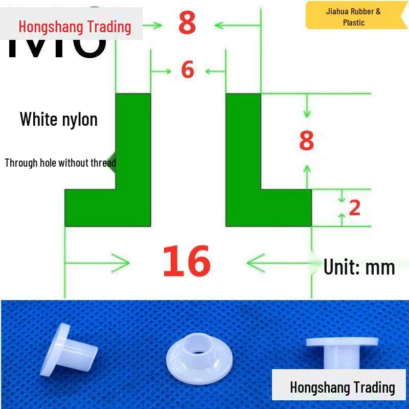 Step T-Shaped Nylon Insulating Bushing Washer, M3-M35 Thread Protection Spacer