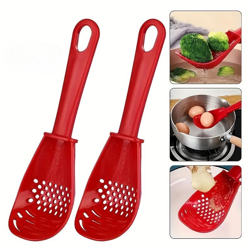 1PC Kitchen Multifunctional Grinding and Cooking Spoons, Pounding and Draining Sieve Protein Separation Spoon Kitchen Items