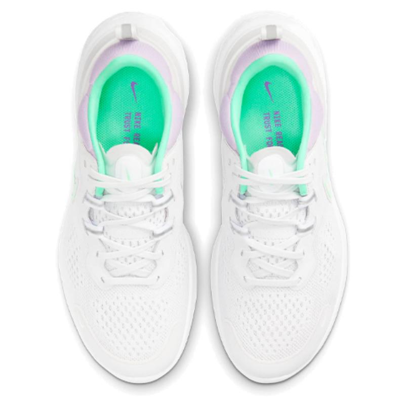 Nike React Miler 2 Platinum Tint Green Glow Women's Sneakers CW7136-002