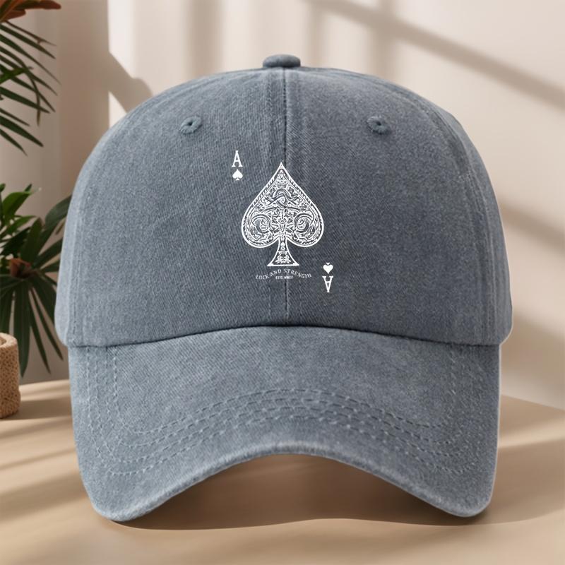 MAKEFGE Ace of Spades Baseball Cap  HighQuality Soft  Comfortable Breathable  Adjustable Sun Hat with Poker Card Design One Size