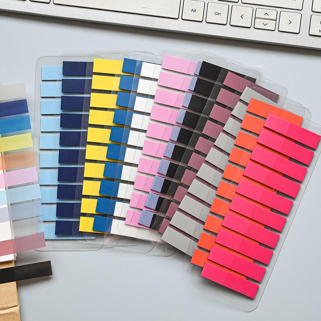 Confezione Bulk 200-2400 Pezzi Note Adesive Trasparenti Segnalibri per Indici Segnalibri per Pagine Etichette Adesive per Segnalare Pagine e Classificare Documenti