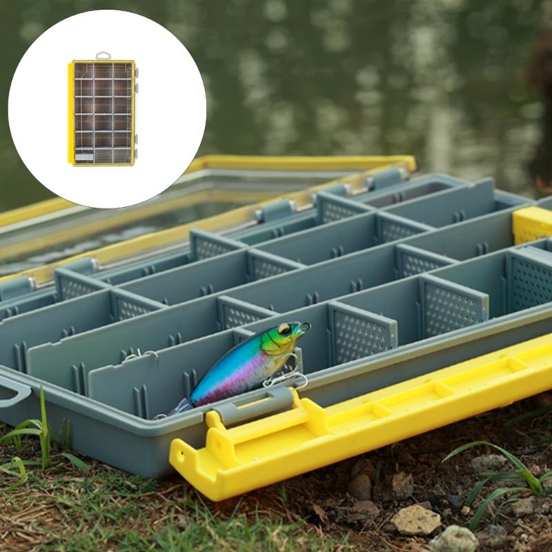 Waterproof Organizers Lure Baits Organizers Clear Lid Tray Box Baits Separator Fishing Tackle Box Storage Box Trays