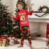 Pigiama Carino Set Famiglia Stampa, Abbigliamento da Casa, Set Famiglia Top a Maniche Lunghe Pantaloni