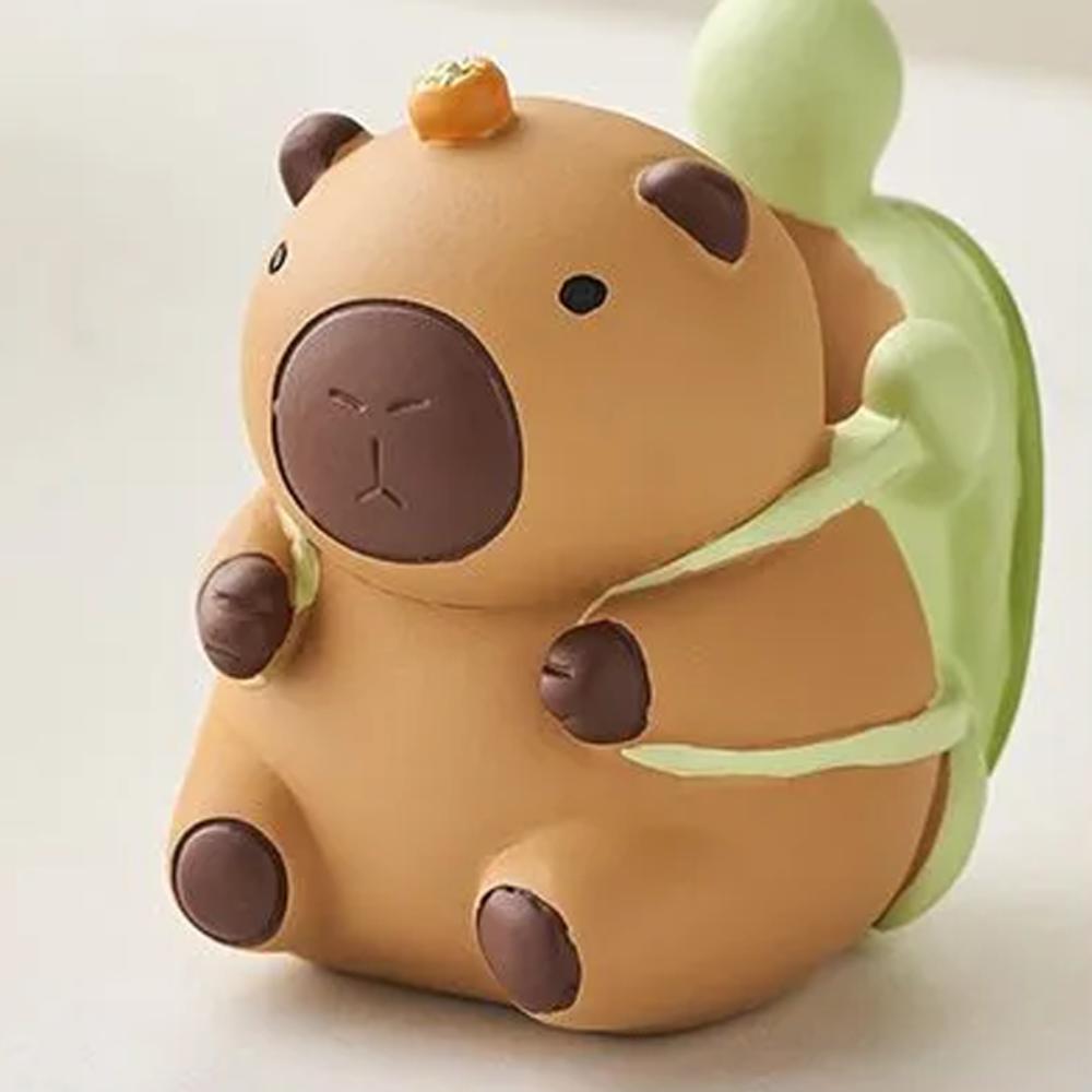 Capybara Desk Pen Holder Resin Craft Stationery Organizer Pencil Storage Box  Desktop Decoration