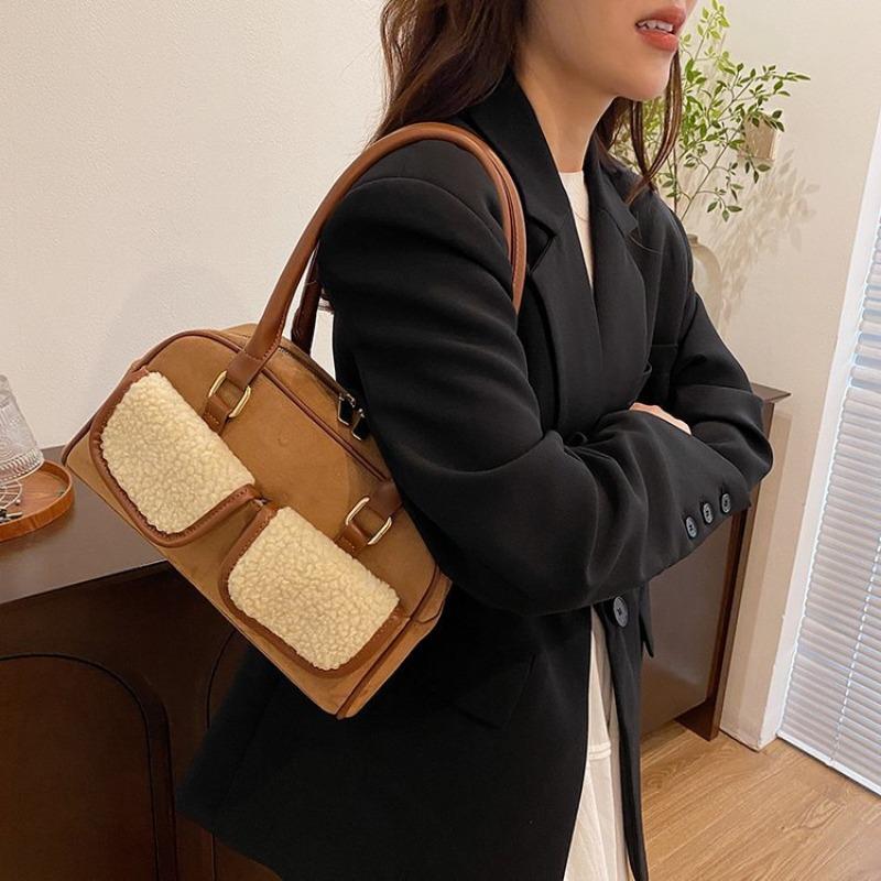 New simple elegant sweet and versatile autumn small crossbody bag with contrasting color shoulder small square bag
