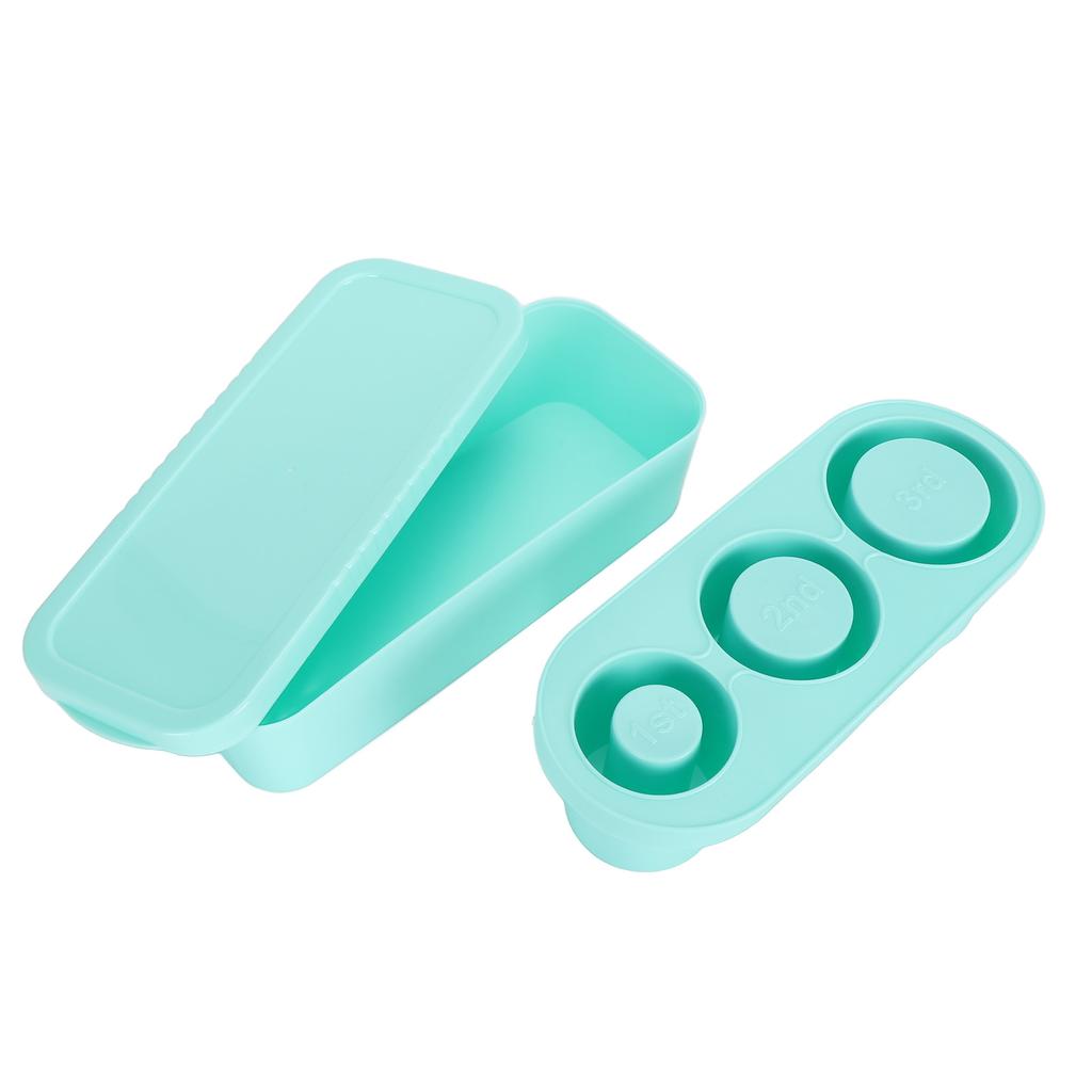 Ice Cube Tray for Tumbler Silicone Ice Maker for Making 3 Hollow Cylinder with Lid and Bin for Freez