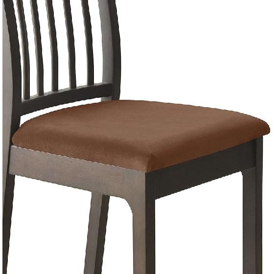 Velvet Chair Seat Covers, Stretch Seat Covers for Dining Room Dining Chair Seat Covers Soft Removable Chair Seat Cushion Slipcovers-White-Set of 2