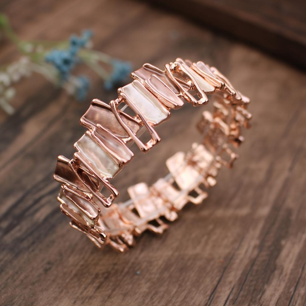 High qualityOne Piece · Summer New Enamel Irregular Color Drip Alloy Bracelet, Hand-Painted Oil Creative Geometric Splicing Women's Bangle for