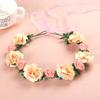 Flower Headband Nice Looking Adjustable Artificial Women Girl Flower Wreath Crown for Wedding