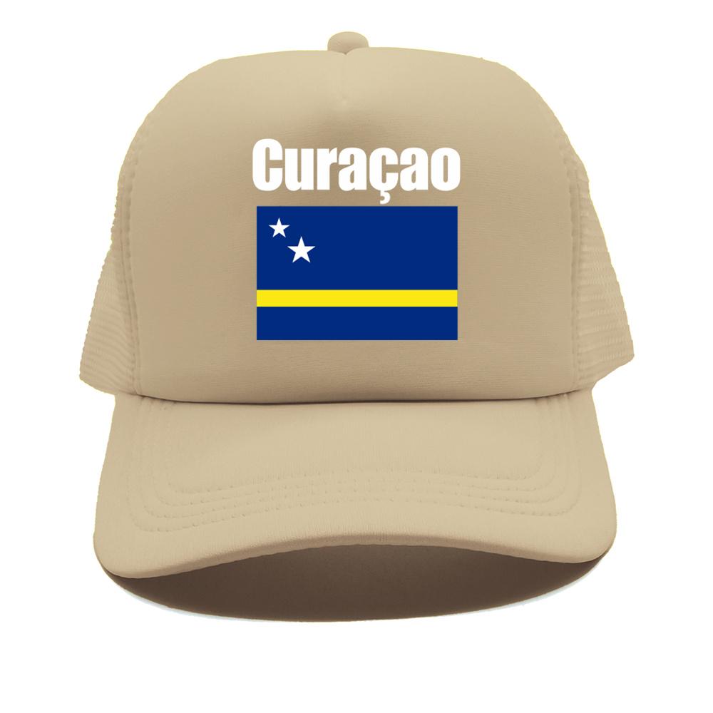 Curaao Flag Trucker Hat Summer Unisex Cool Hat Country Fans Baseball Caps New Outdoor Mesh Net Dad Gift Snapback Caps