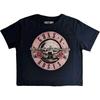 Top Cropped Feminino Guns N' Roses: Logotipo clássico (ampla)