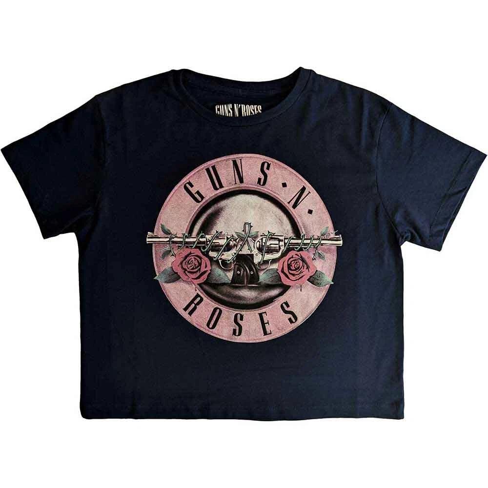 Guns N  Roses Ladies Crop Top: Classic Logo (Large) S
