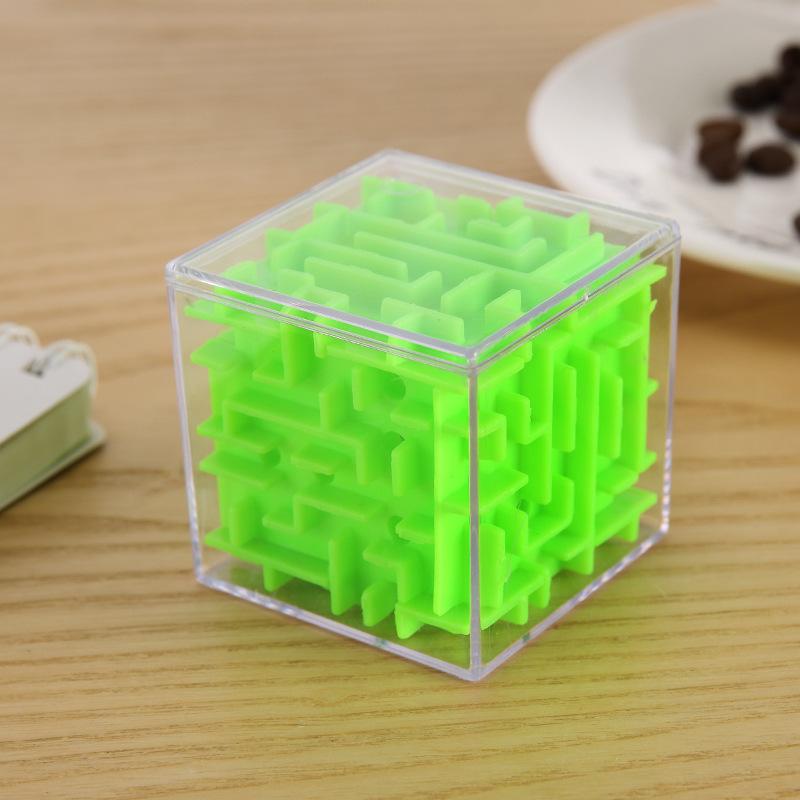 Maze Rubik's Cube Six-sided Transparent Jigsaw Puzzle Rolling Ball Game Puzzle Children's Maze Toy