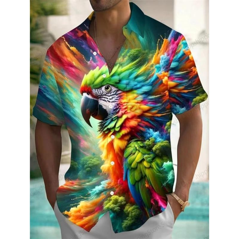 Moon Star Hawaiian Shirt Men Women Fashion Casual Hawaiian Sea Shirts Short Sleeve Button Blouse Festive Holiday Tops