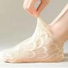Comfy Lace Flower Mesh Ankle Socks Thin Transparent Short Socks Elastic Non-Slip Lolita Socks Summer Wear