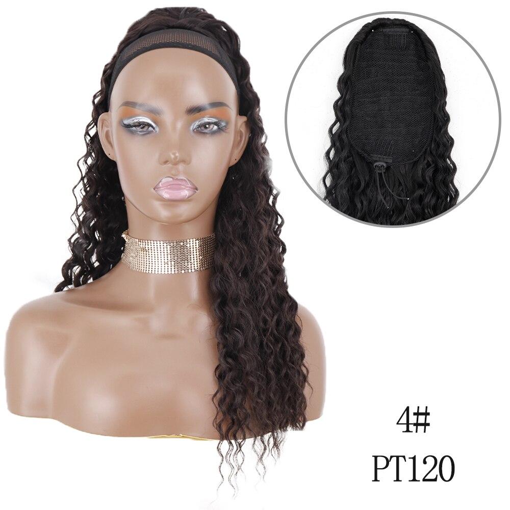 

MISSQUEEN Довге тіло хвилястий шнурок хвостик для жінок Синтетичні хвилі нарощування волосся затискач у шиньон чорне штучне волосся 26inches140g&China