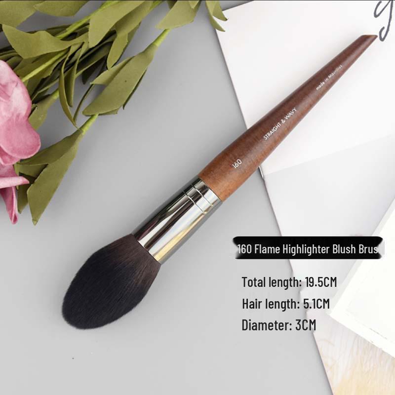 Soft Bristle Professional Makeup Brush Set: Blush, Eyeshadow, Powder & Single Piece Brush.