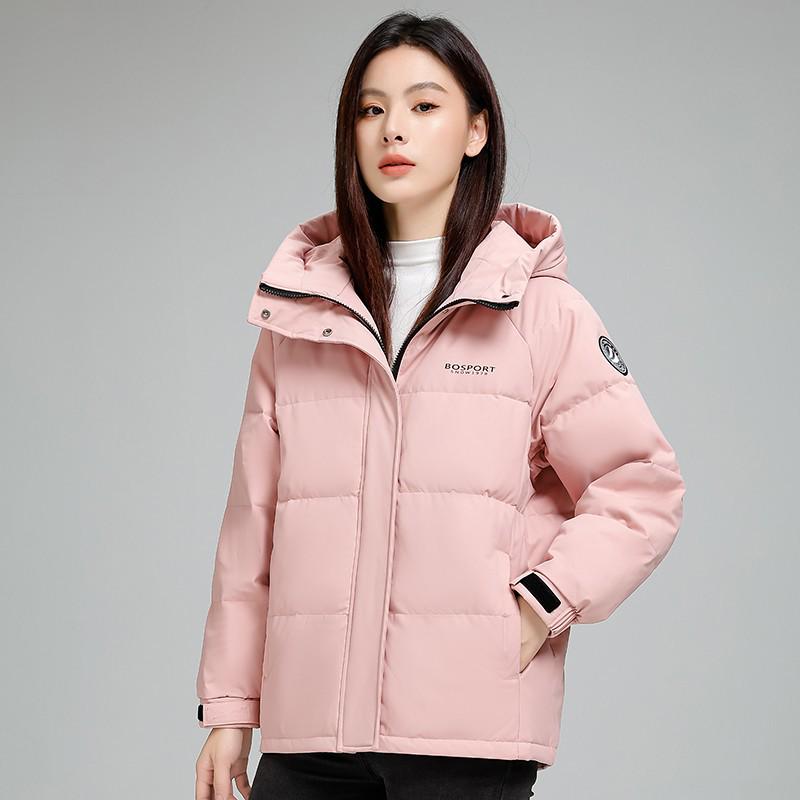 Women's 2025 Winter Korean-Style Hooded Down Jacket - Petite, Thick, and Warm White Duck Down Coat