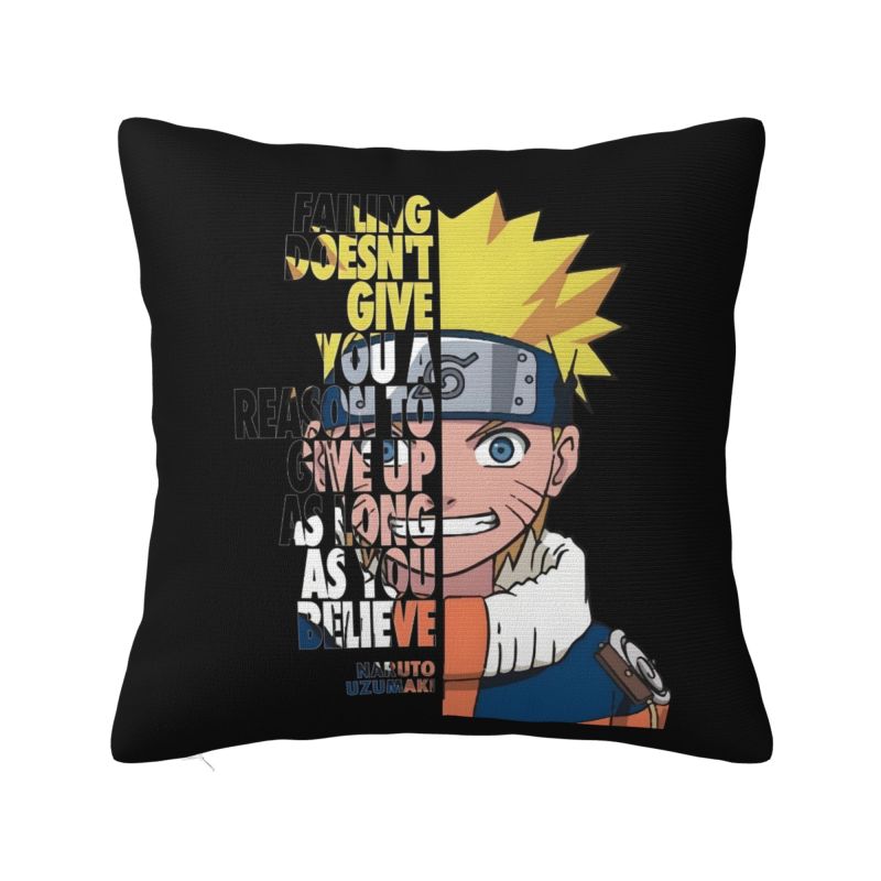 Custom Nordic Uzumaki Anime Cushion Cover Polyester Harajuku Manga Pillow Case