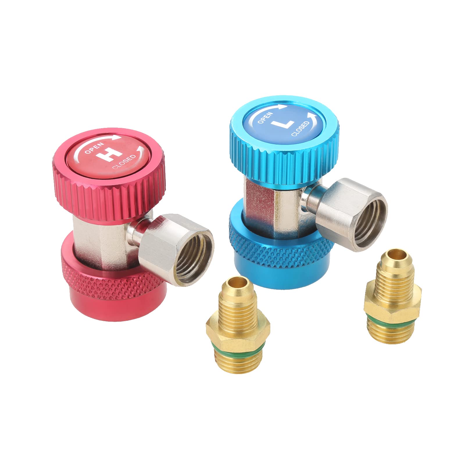 

HZ-MONSTAR R134a Quick Coupler, Car Air Conditioner, Adjustable, High Pressure Low Pressure Set, One золотий