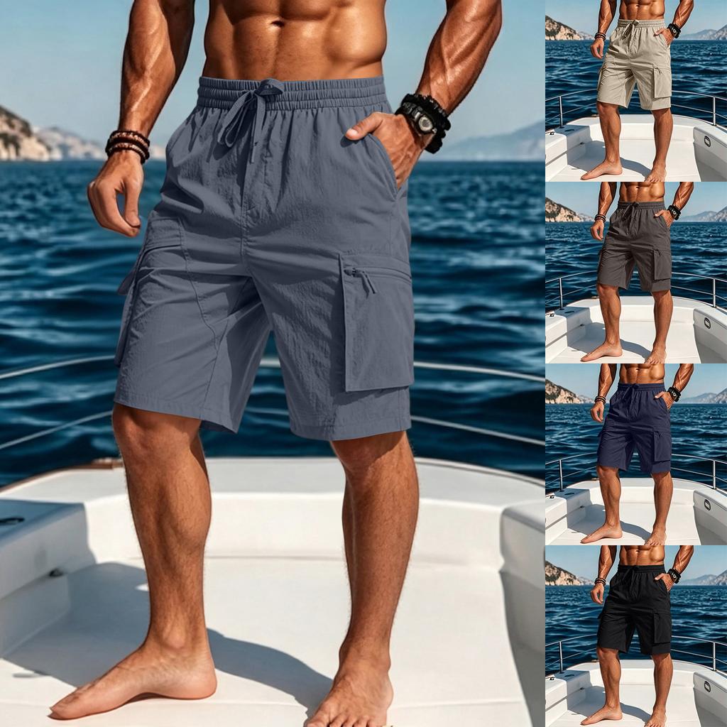 Men's Loose Fit Running Training Shorts Casual Mid Length Outdoor Workout Shorts