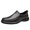 Casual leather shoes men's new men's shoes genuine leather business loafers summer hole shoes dad shoes
