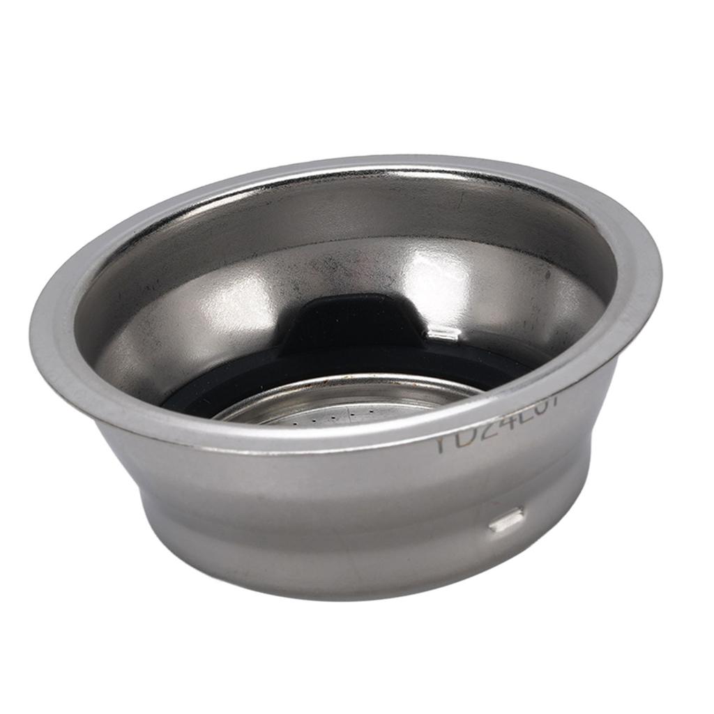 51MM Portafilter Basket Stainless Steel Portafilter Filter Basket with Silicone Washer for EC860