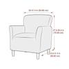 Jacquard Club Chair Cover For Living Room Elastic Single Armchair Sofa Slipcovers Dust-Proof Non Slip Tub Sofa Slipcovers