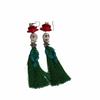 Rice Bead Halloween Earrings Tassel Ear Jewelry Accessories Trendy Pumpkin Earrings  Party