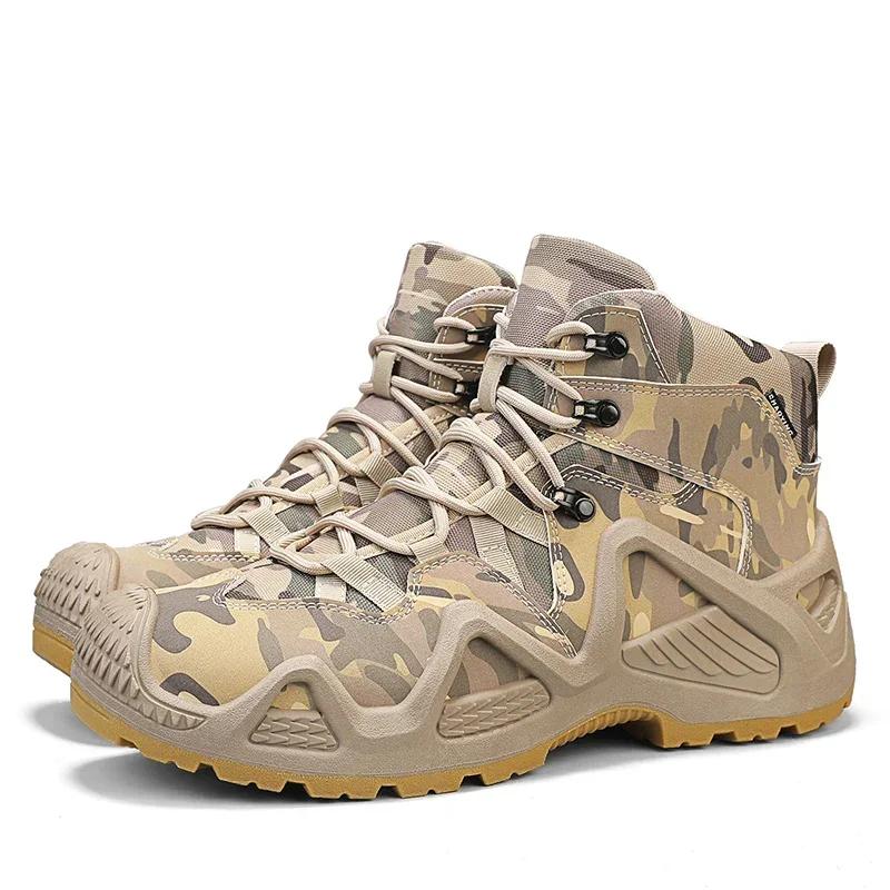 Anti Slip and Wear-resistant Hiking Shoes Comfortable Desert Work Boots Autumn  Winter Platform  Ankle Boots Men's Hiking Shoes