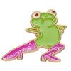 Pink Glitter Boots Frogs Pins Decorations Pink Glitter High Heel Frogs Brooch Pin Charm for Backpacks and Hats Decors