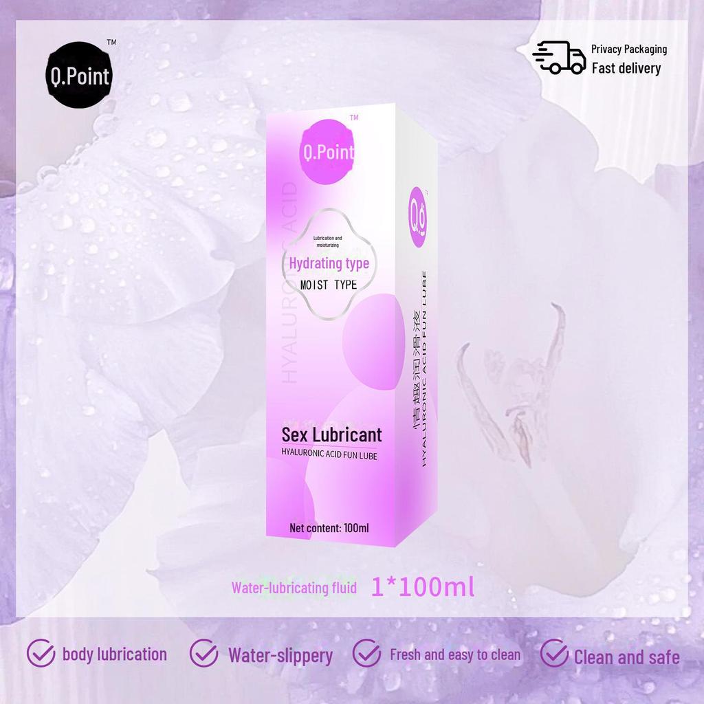 Q Point Long-Lasting Hyaluronic Acid Body Lubricant - Moisturizing and Wash-Free for Sex Toys